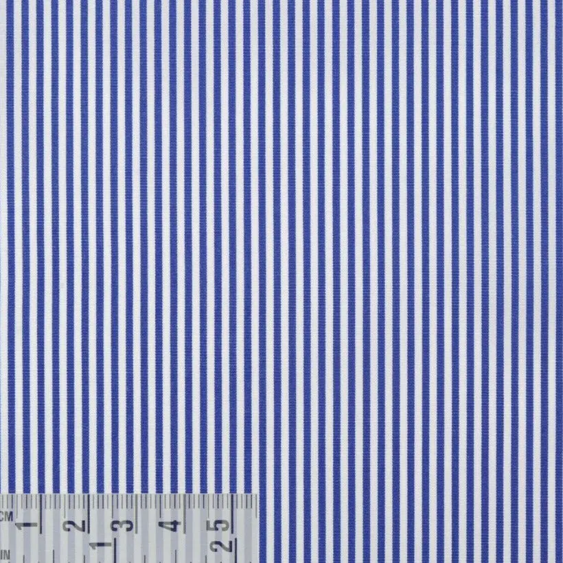 Overhemd blauw gestreept poplin katoen emanuel berg