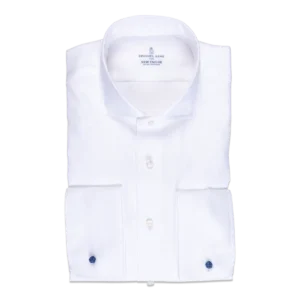 Overhemd wit Oxford Traveller katoen Emanuel Berg