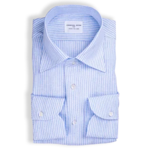 Maathemd linnen blauw wit gestreept - Emanuel Berg