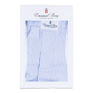 Boxershort lichtblauw streep katoen