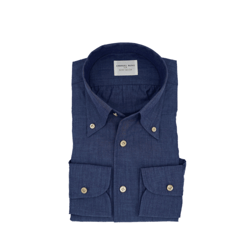 Maathemd Chambray blauw- Stof 3031