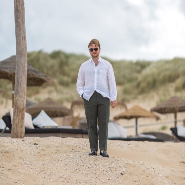 Linnen shirt-Katoenen broek-Bespoke Dudes Bril