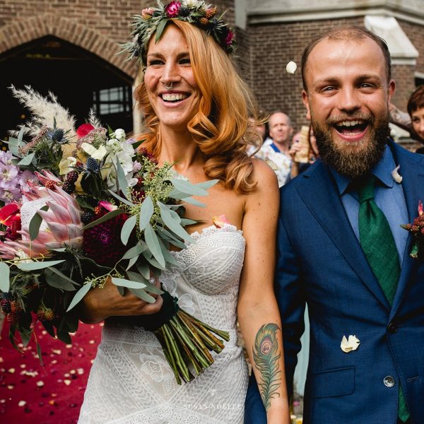 Thijs Weistra blauw pak-blauw hemd-trouwpak