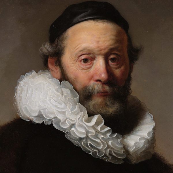 Johannes Wtenbogaert
*oil on canvas
*130 x 103 cm
*signed t.r.: Rembrandt Ft. / 1633
*inscribed t.l.: ÆT:· 76